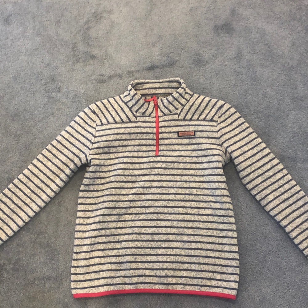 Vineyard vines striped navy shepshirt